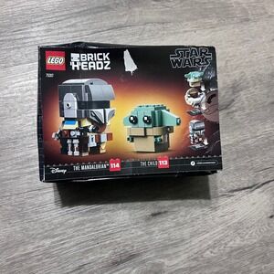 LEGO 75317 BrickHeadz Mandalorian & Grogu Retired Star Wars Set Complete